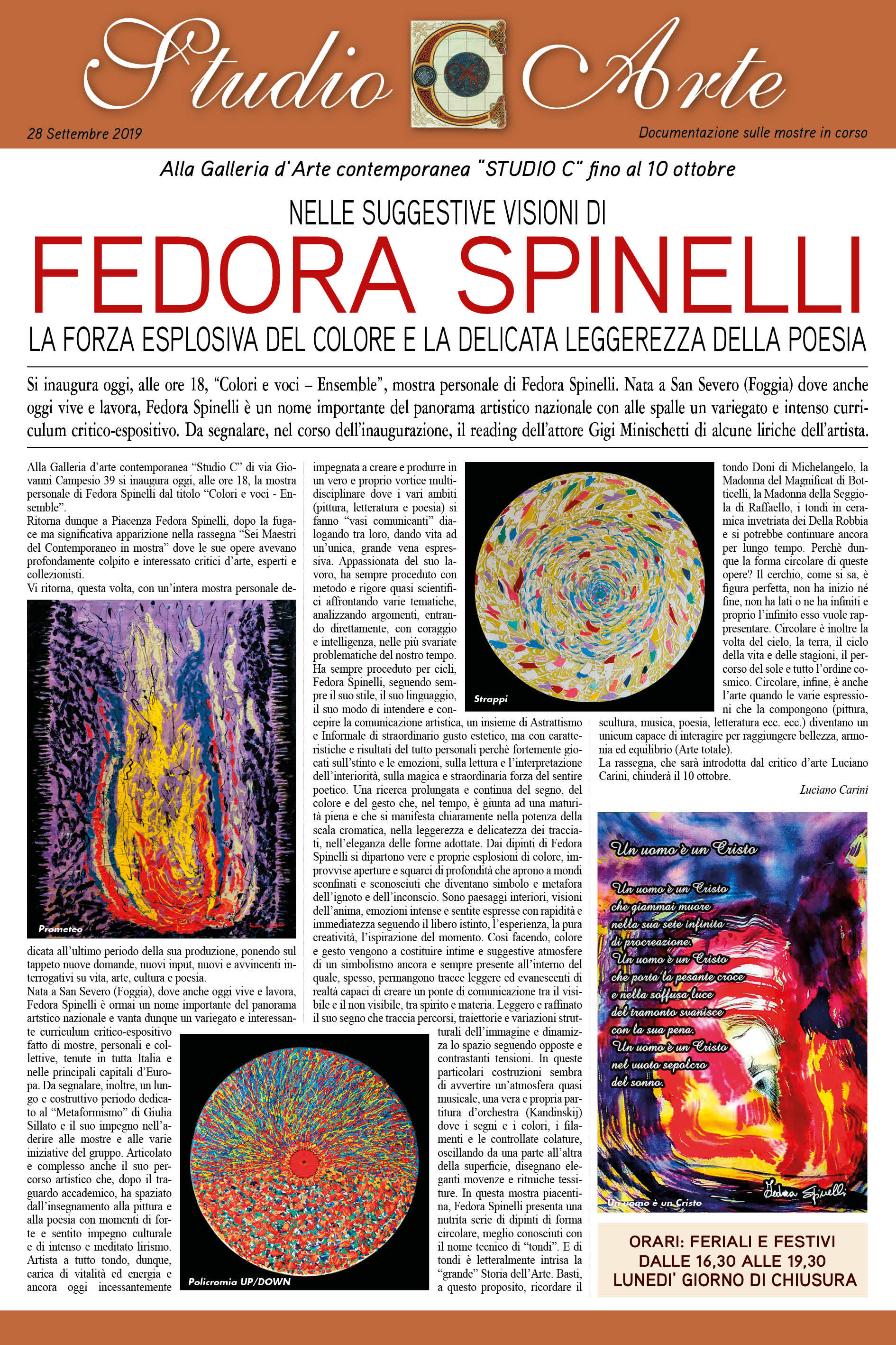 News E Appuntamenti Archivi Fedora Spinelli Artista Pugliese