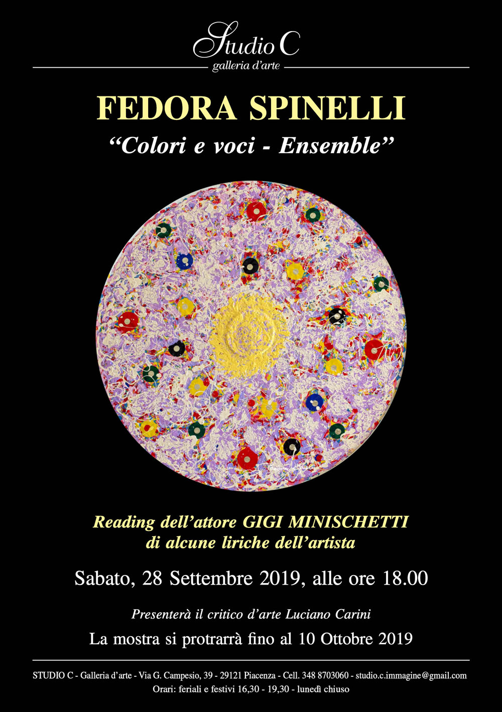 Dal 28 settembre esposizione a Piacenza: Colori e Voci –  Ensemble